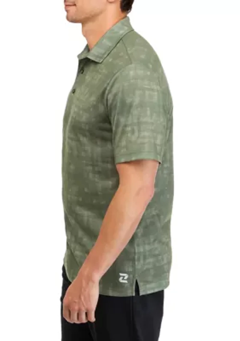 Printed Brushed Knit Polo