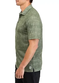 Printed Brushed Knit Polo