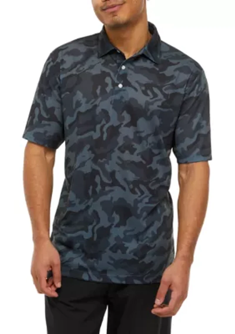 Brushed Printed Polo Shirt