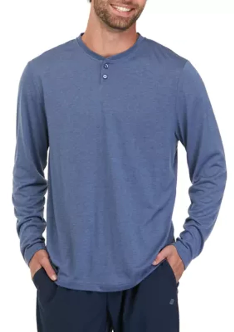 Long Sleeve Brushed Henley Shirt