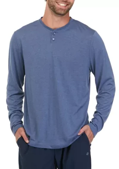 Long Sleeve Brushed Henley Shirt