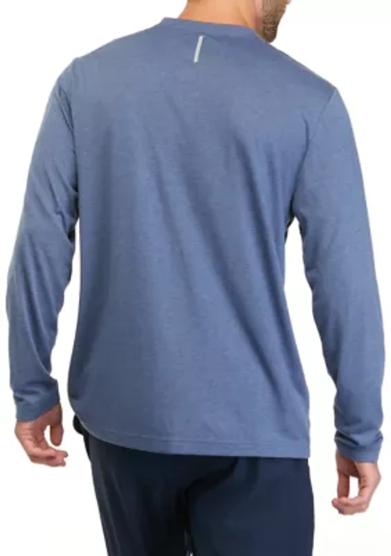 Long Sleeve Brushed Henley Shirt