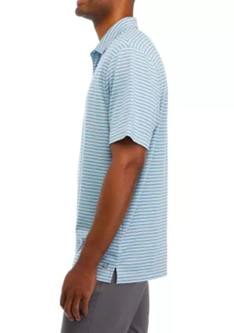 Stripe Brushed Polo Shirt