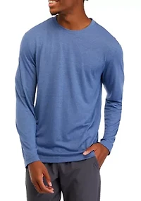 Brushed Long Sleeve Solid Crew Neck T-Shirt