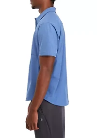 Short Sleeve Woven Hybrid Shirt