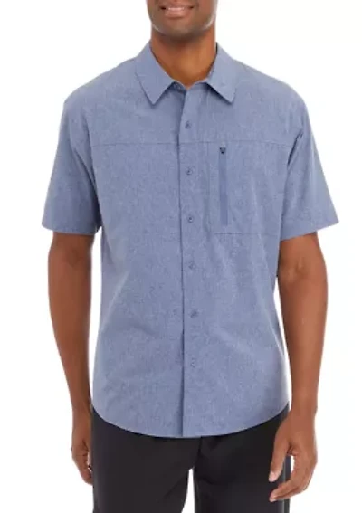 Short Sleeve Woven Hybrid Shirt