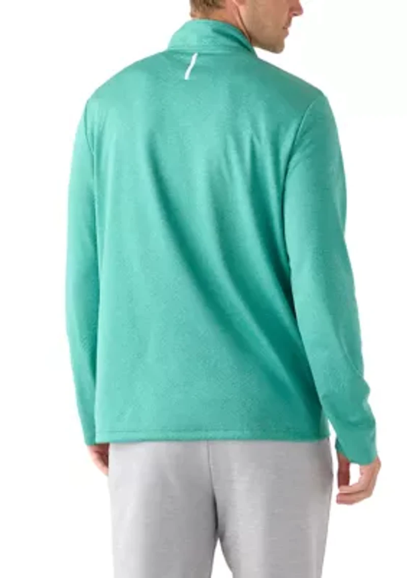 Quilted Knit Quarter Zip Pullover