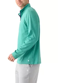 Quilted Knit Quarter Zip Pullover