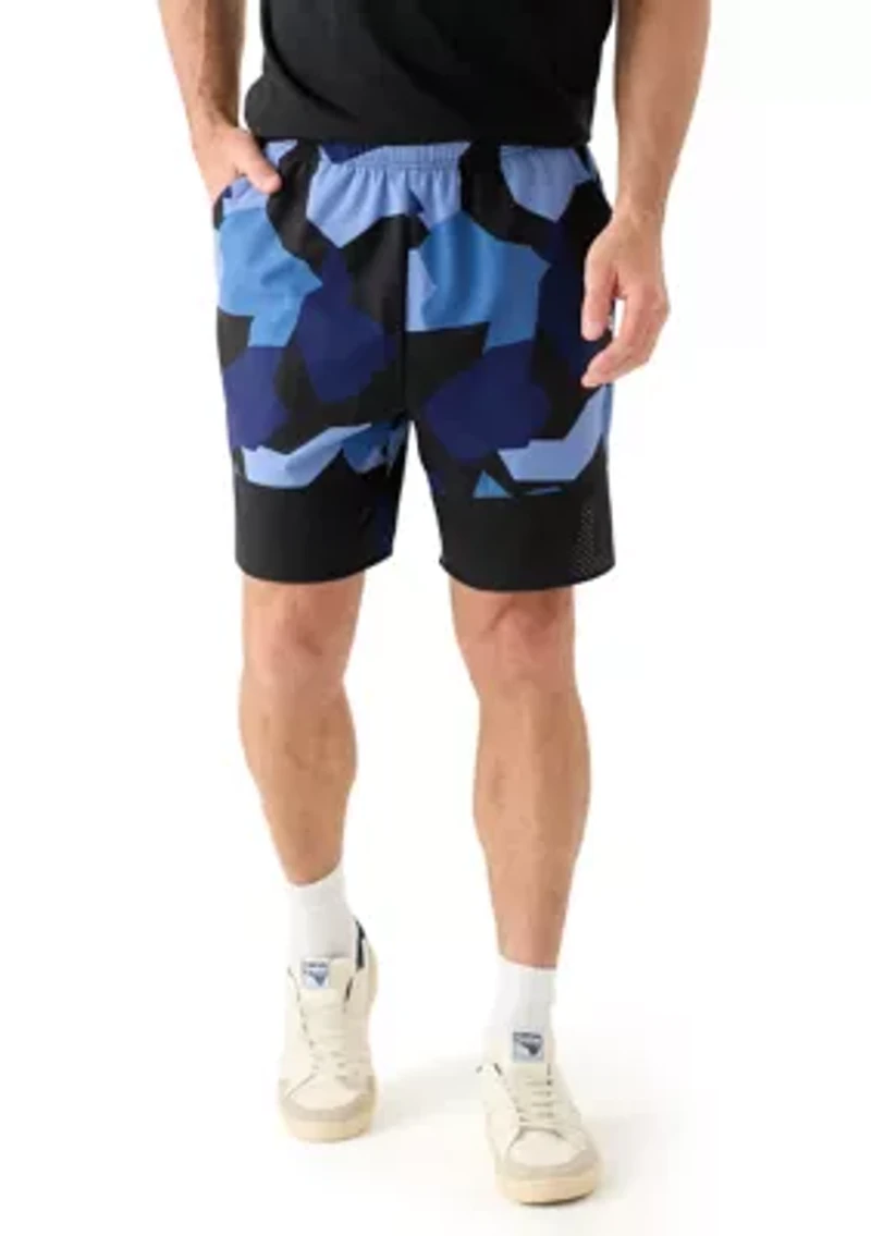 Geometric Camo Ventilation Shorts