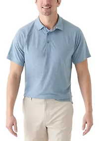 Men's Textured Raglan Polo Shirt