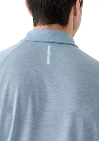 Men's Textured Raglan Polo Shirt