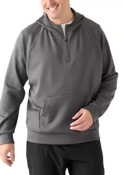 Big & Tall Triple Knit Quarter Zip Hoodie