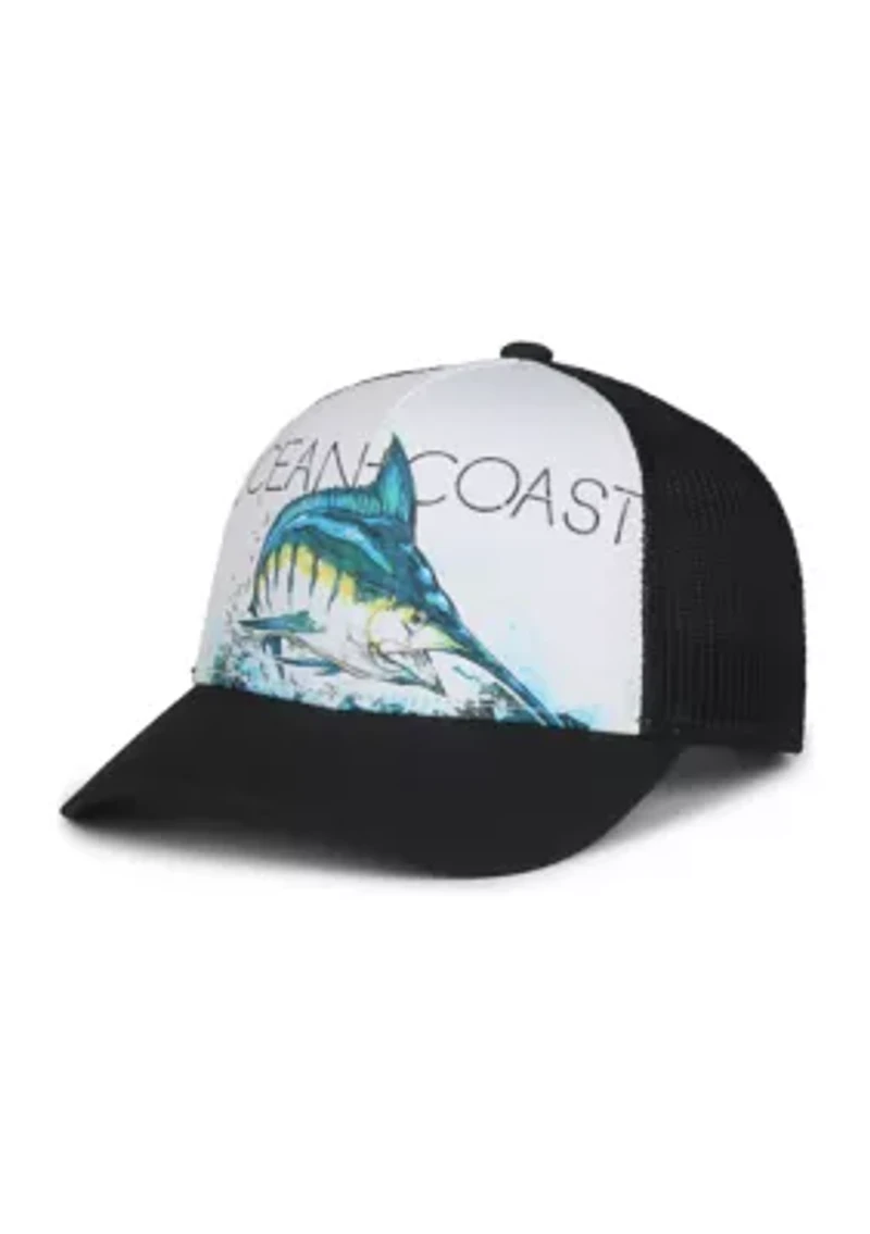 Full Fish Print Snapback Hat