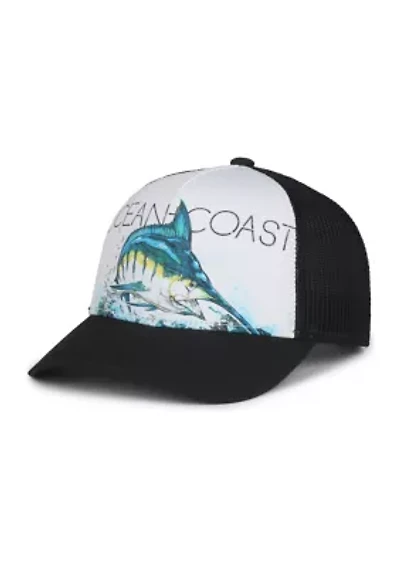 Full Fish Print Snapback Hat