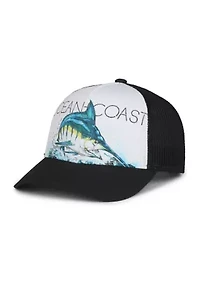 Full Fish Print Snapback Hat