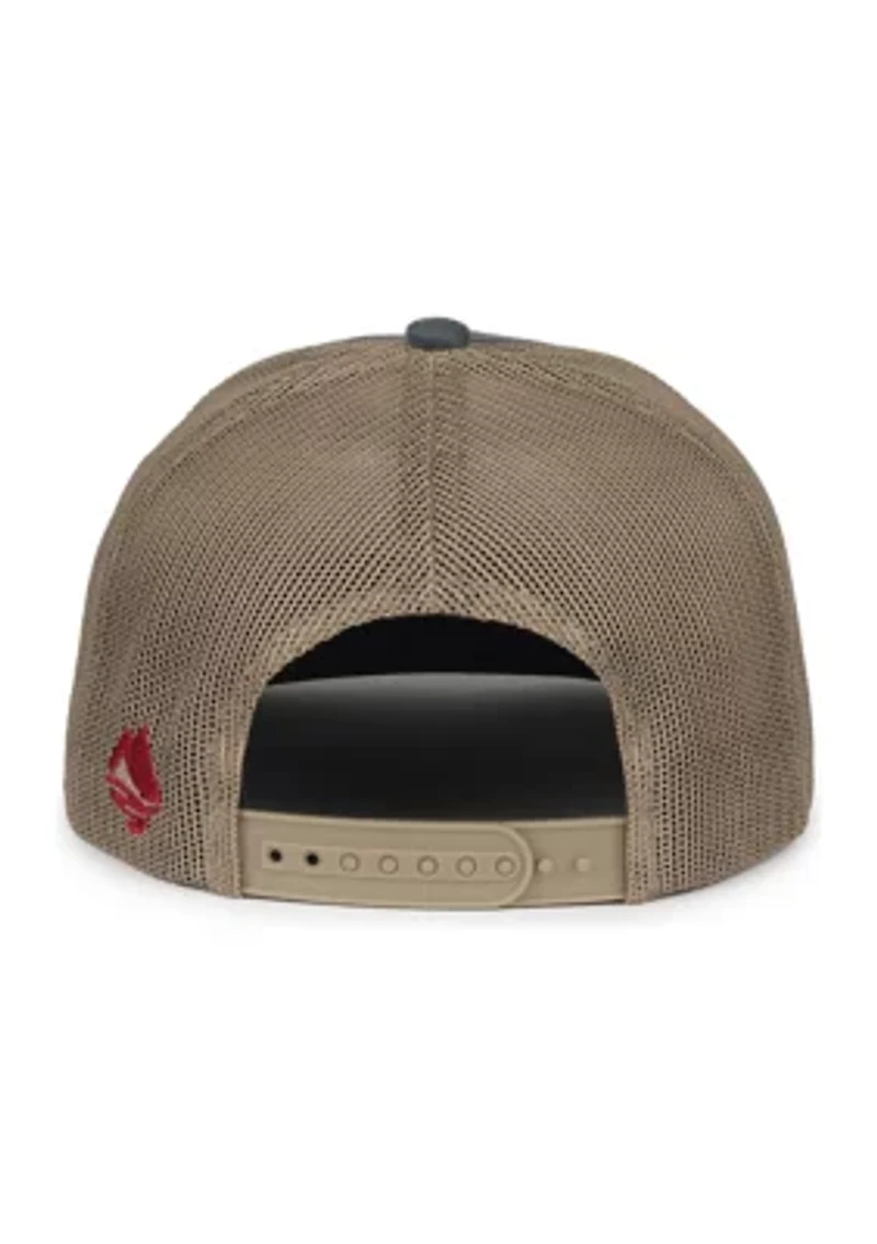 Leather Flag Badge Snapback Hat