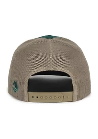 Leather Flag Badge Cap