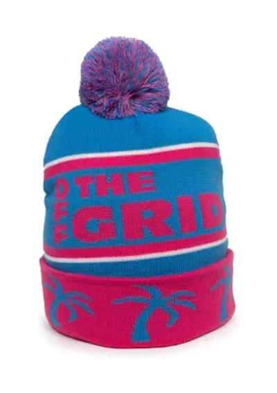 Light/Pastel Blue Pom Pom Beanie 