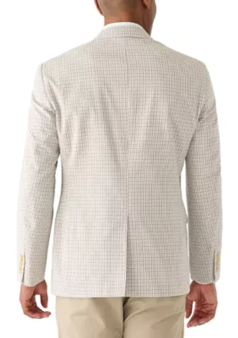 Men's Seersucker Plaid Blazer