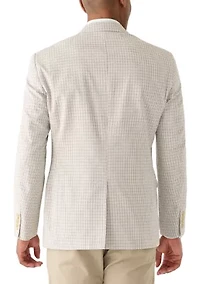 Men's Seersucker Plaid Blazer