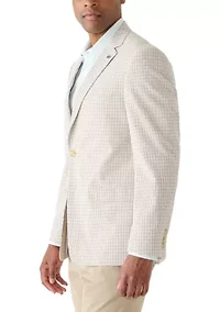 Men's Seersucker Plaid Blazer