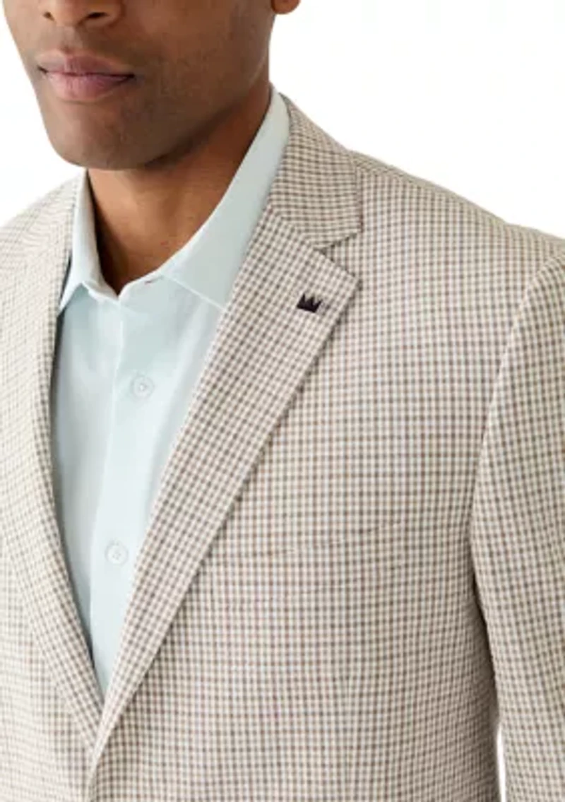 Men's Seersucker Plaid Blazer