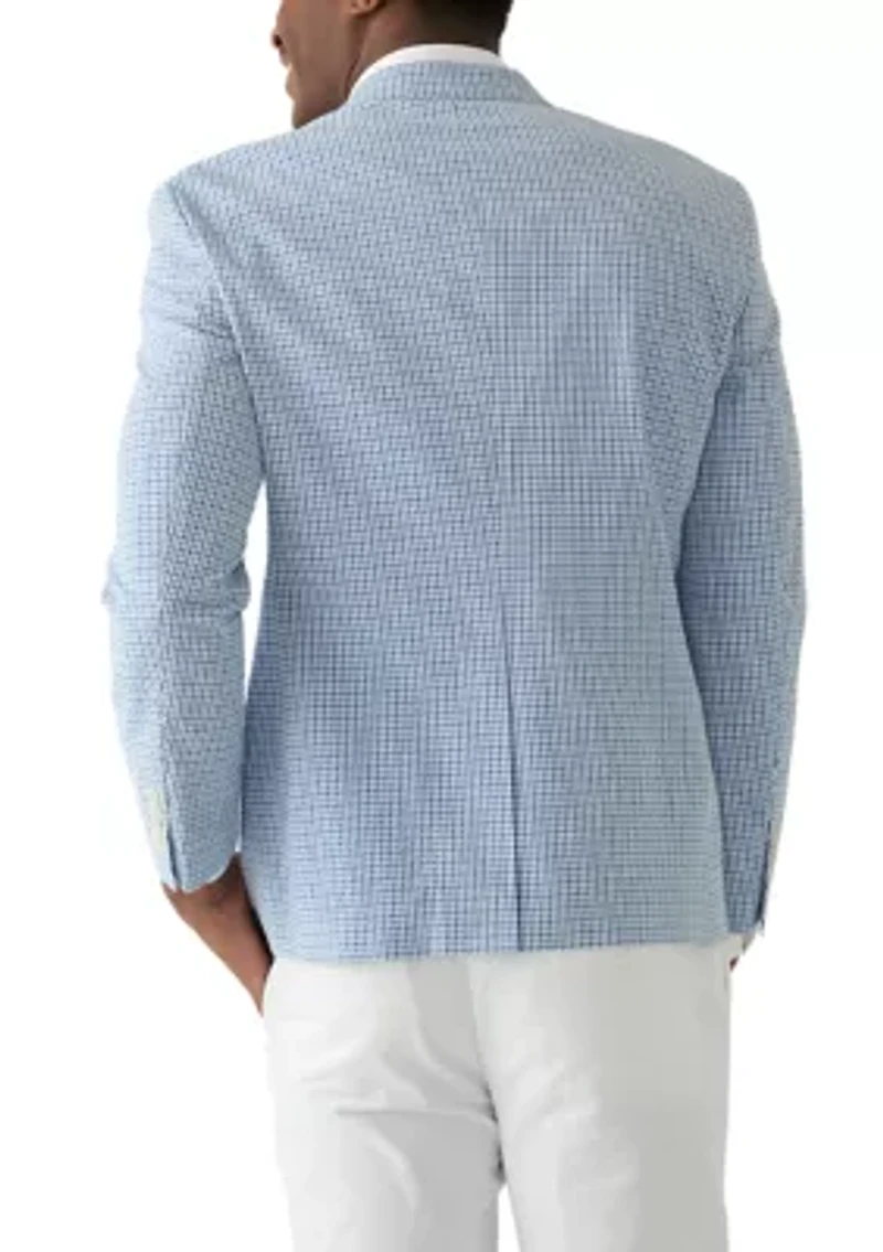 Men's Chambray Seersucker Check Sport Coat