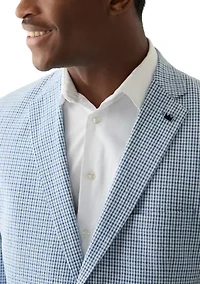 Men's Chambray Seersucker Check Sport Coat
