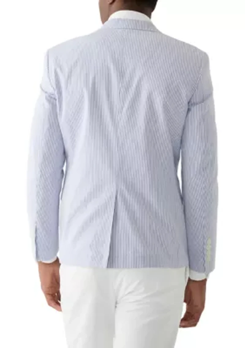 Chambray Seersucker Stripe Suit Separate Jacket