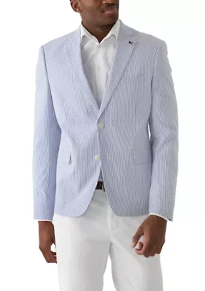 Men's Seersucker Stripe Sport Coat