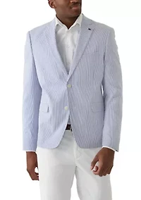 Men's Seersucker Stripe Sport Coat