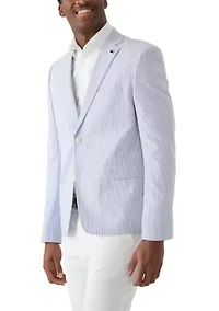 Men's Seersucker Stripe Sport Coat