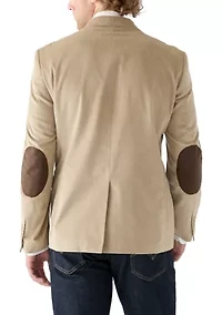 Men's Corduroy Sport Coat with Faux Suede Elbow Patch