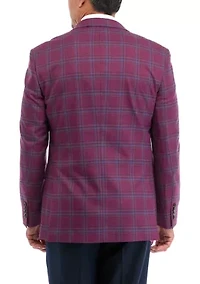 Burgundy Plaid Sport Coat