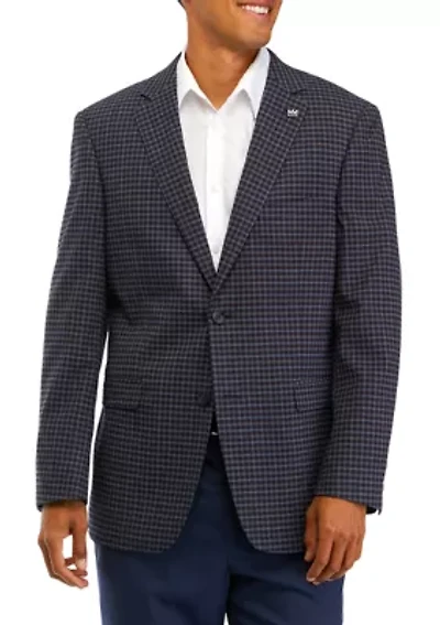 Check Faux Suede Sportcoat