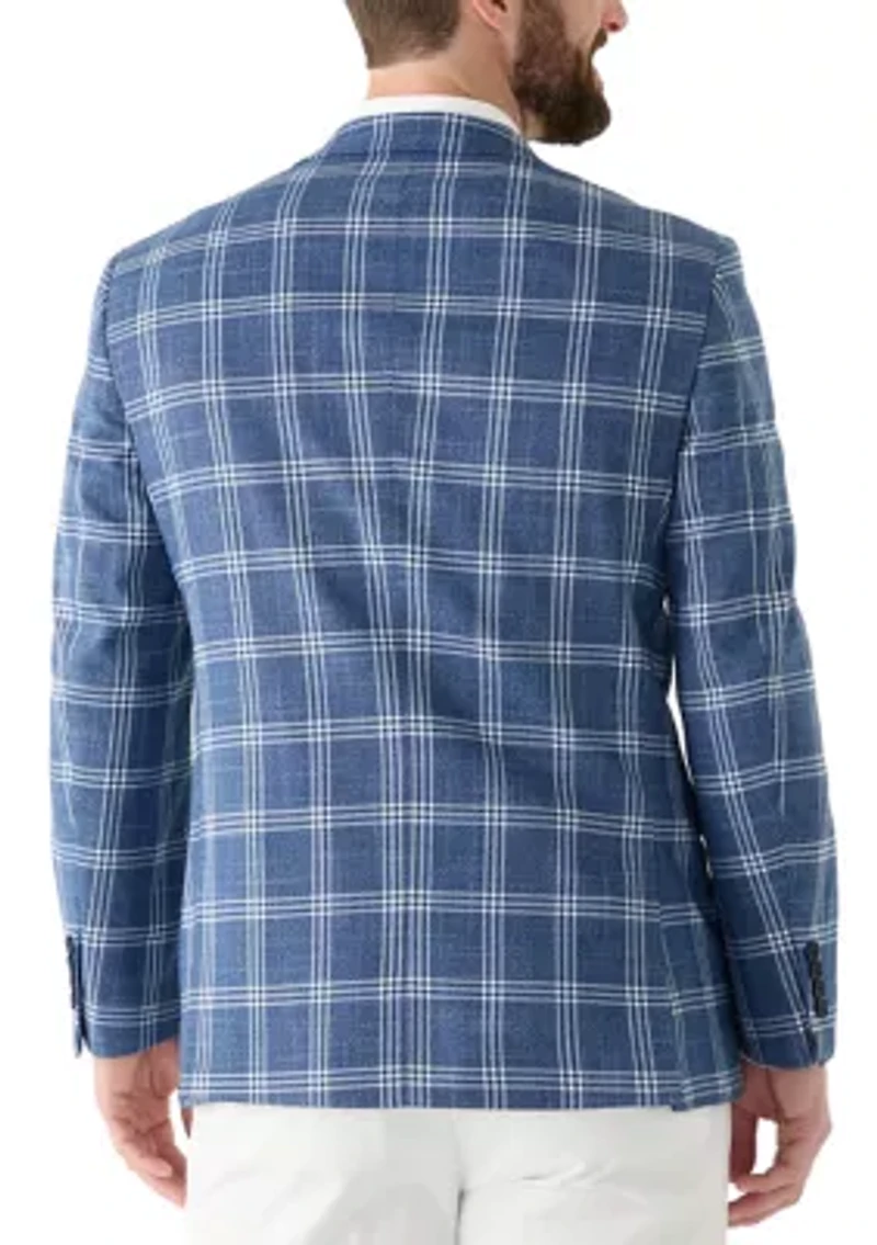 Blue Plaid Suit Jacket