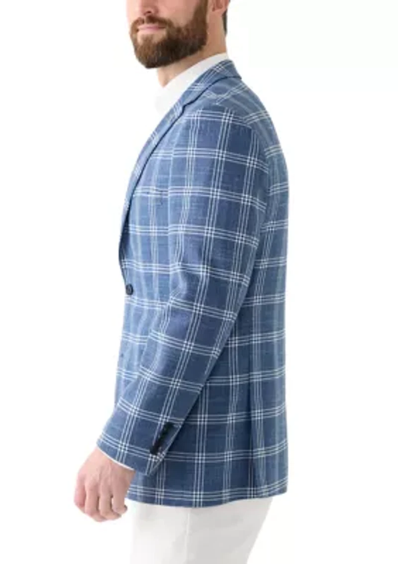 Blue Plaid Suit Jacket