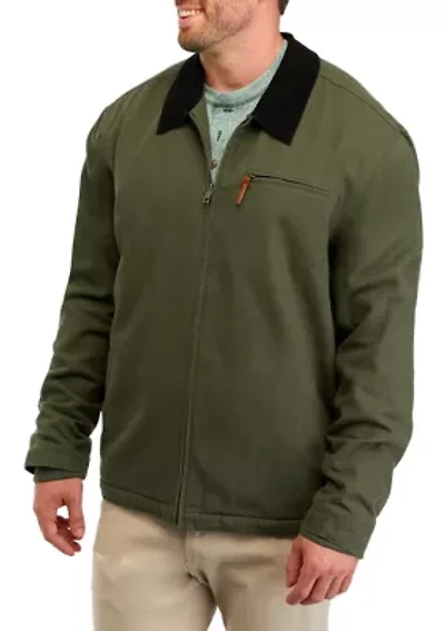 Big & Tall Collared Canvas Jacket