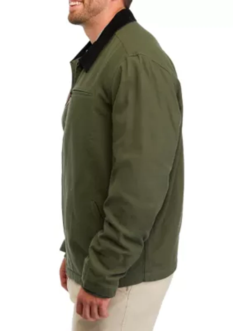 Big & Tall Collared Canvas Jacket