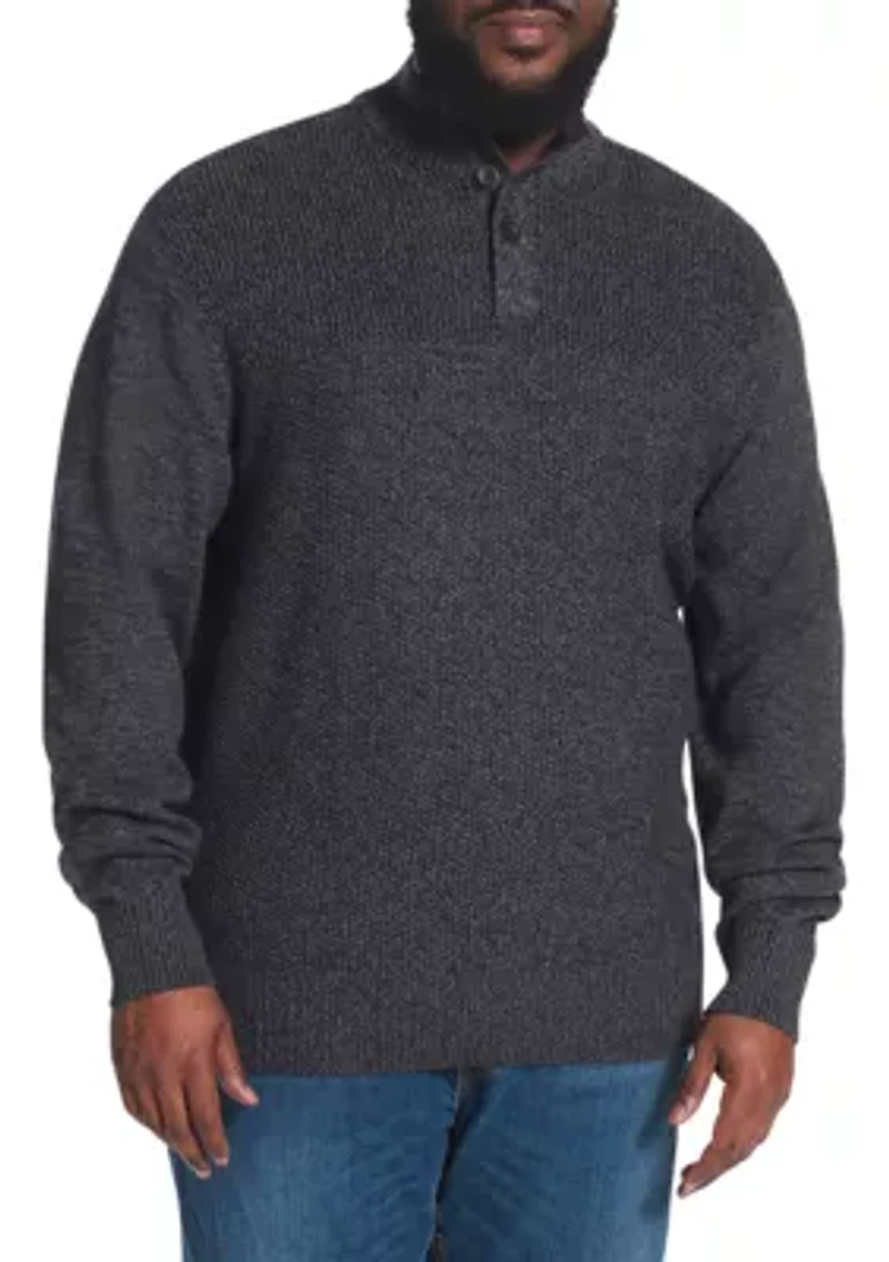 Big & Tall  Mock Neck Pullover Sweater