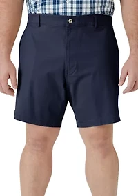 Big & Tall 9" Flat Front Stretch Twill Shorts