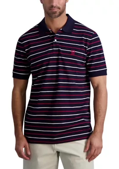 Short Sleeve Striped Polo Shirt