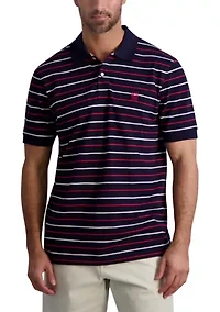 Short Sleeve Striped Polo Shirt