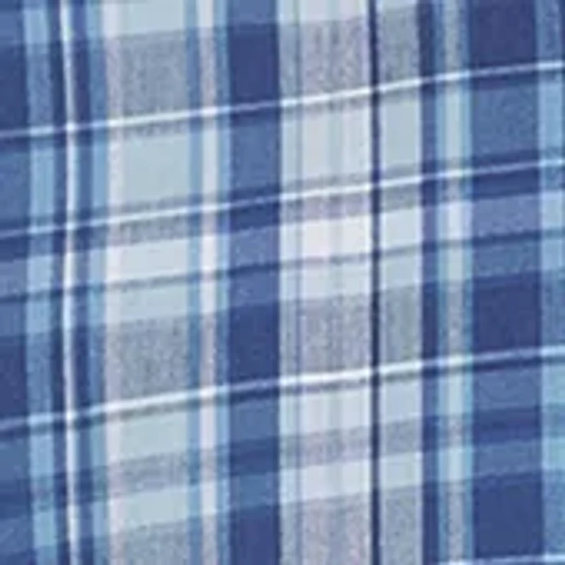 Men's Long Sleeve Plaid Poplin Shirt