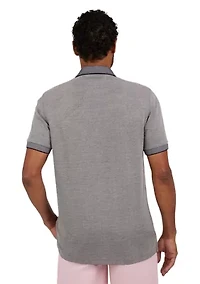 Short Sleeve Solid Birdseye Polo Shirt