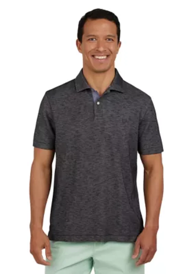 Short Sleeve Slub Polo Shirt