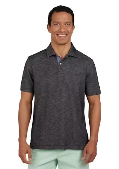 Short Sleeve Slub Polo Shirt