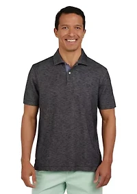 Short Sleeve Slub Polo Shirt
