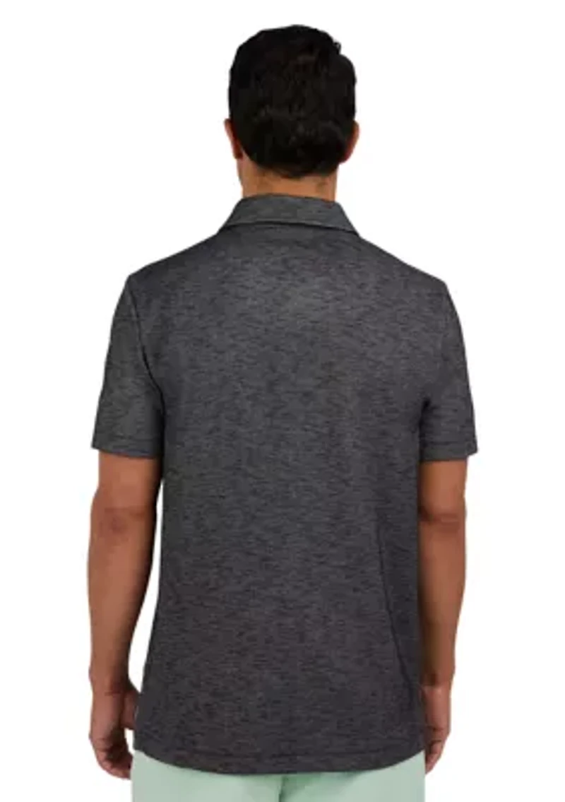 Short Sleeve Slub Polo Shirt