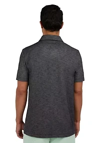 Short Sleeve Slub Polo Shirt